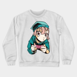 Anime Gamer Girl Crewneck Sweatshirt